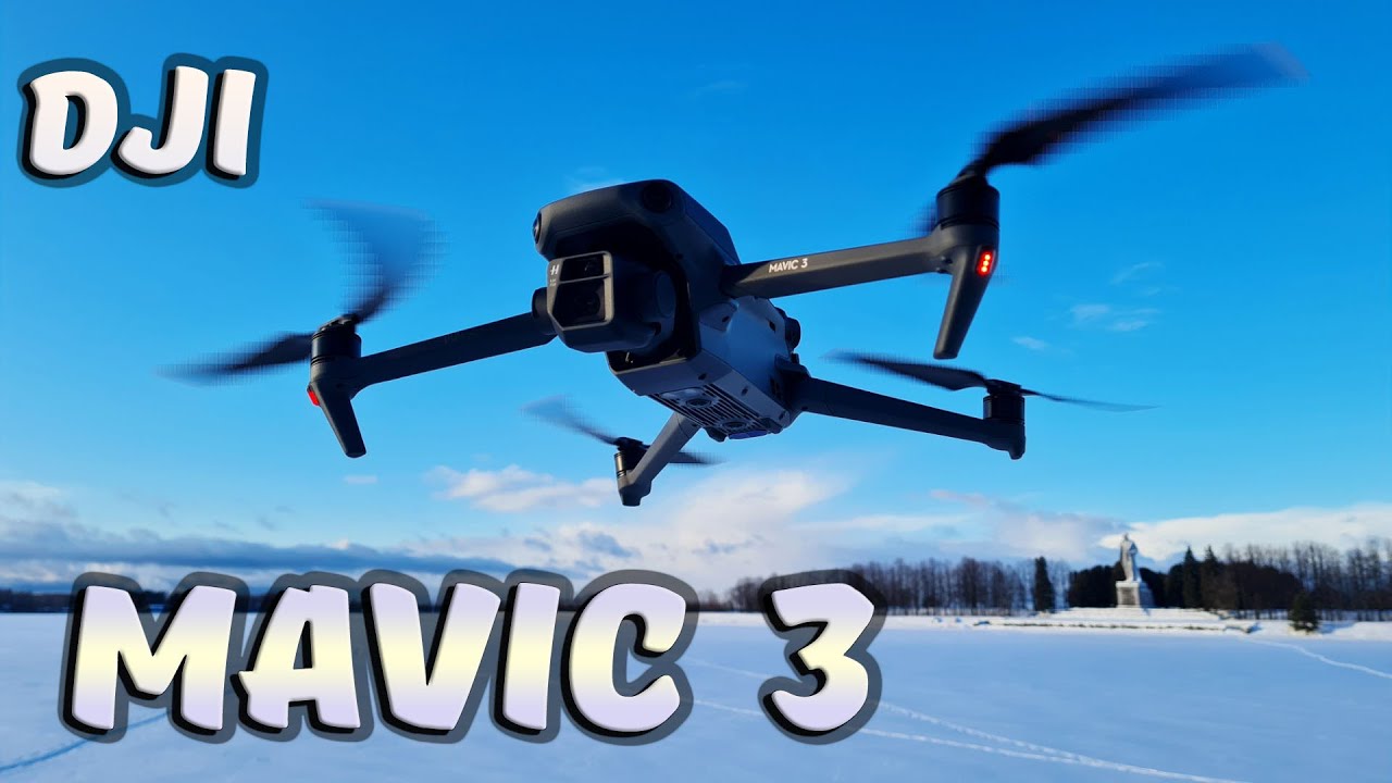DJI Mavic 3 в полете, вид сбоку крупным планом