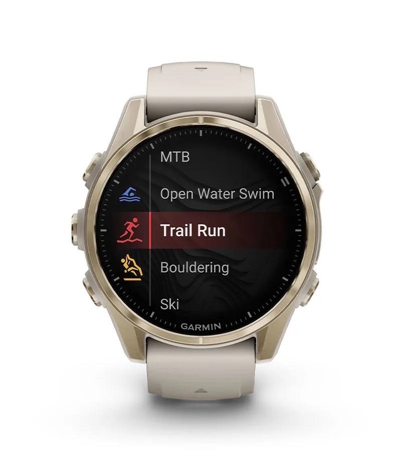 Умные часы Garmin Fenix 8, 43 мм, AMOLED, Silver with White Stone silicone band