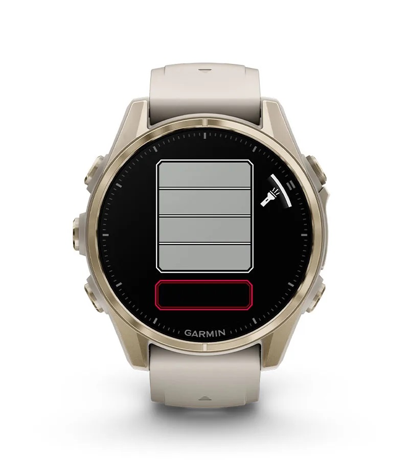 Умные часы Garmin Fenix 8, 43 мм, AMOLED, Silver with White Stone silicone band