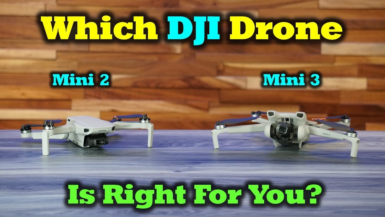 дроны dji mini 2 и mini 3 лежат рядом на деревянном столе, сравнение габаритов дроны dji mini 2 и mini 3 лежат рядом на деревянном столе, сравнение габаритов
